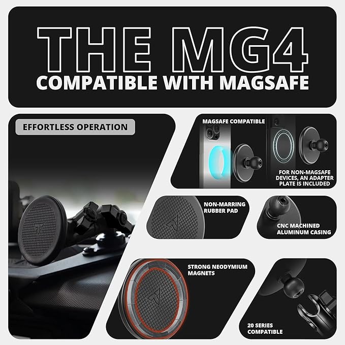 Tackform Link Vent Mount Magnetic Phone Holder - Compatible with MagSafe, BlueCruise, 2021-2025 Ford F150 & Raptor, 2023-2025 Ford Super Duty | Aluminum | 3.5" Arm | Purple