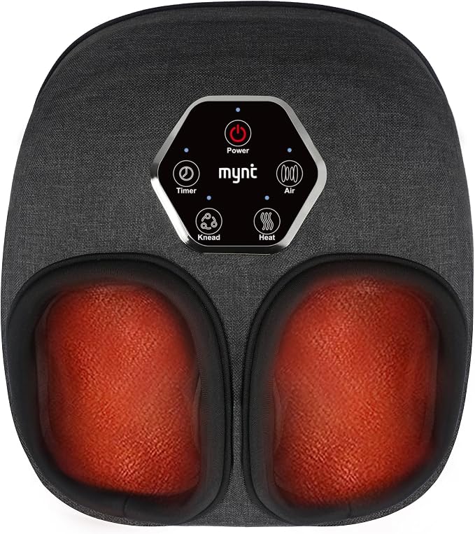 Mynt Shiatsu Foot Massager with Heat, Fathers Day Dad Gifts for Men Husband | [2026 Upgraded] Electric Foot Massage Machine for Plantar Fasciitis, Heated Feet Massage with Multiple Modes,Fits Up to US13