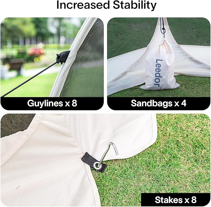 Alvantor Pop Up Screen House Tent, Instant Outdoor Gazebo with Mosquito Netting & UPF 50+ Sun Protection, Portable Canopy Shelter for Patio, Backyard, Camping (2-10 Person)