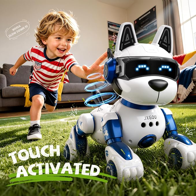 Smart Robot Dog, 2.4GHz Remote Control Robot Dog Toys for Kids 5-7 8-12, Voice & APP Control, Interactive Realistic Robot Puppy Toys for 5 6 7 8 9 10 11 12 Year Old Boys, Birthday Boy Girl Gift