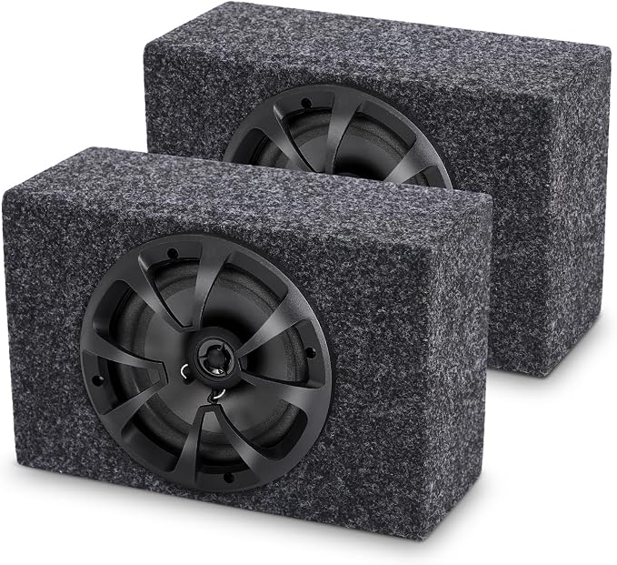 2-Way Coaxial Car Audio Speakers with Speaker Box Enclosures Set Sturdy Constructed Car Stereo and Sound System Accessories Portable Audio Equipment for Vehicles(Separate,6.5" 100 W)