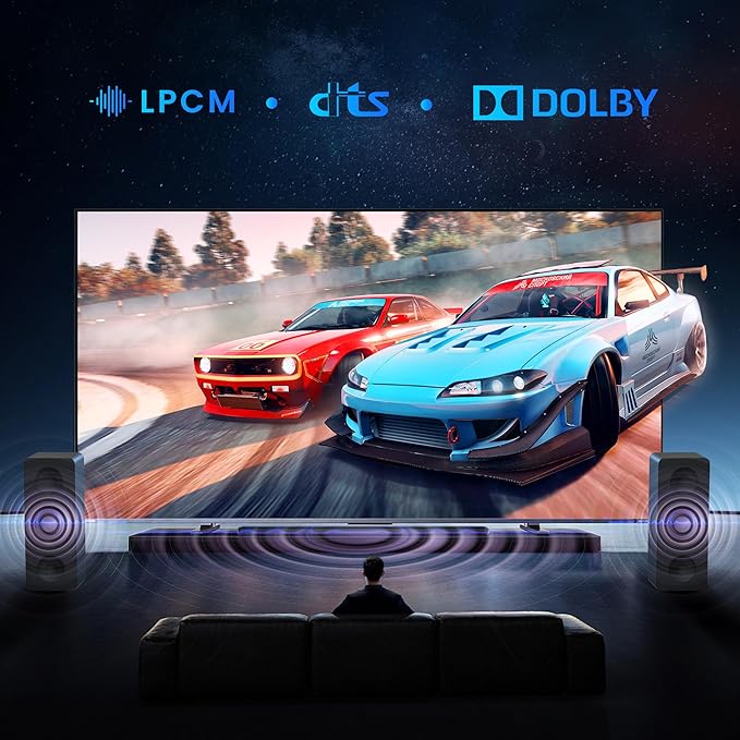 HDMI Matrix Switch 6 in 2 Out, 4K@60Hz HDMI Switch with IR Remote, Optical & 3.5mm Audio Output, 6x2 HDMI Switcher Audio Extractor Support HDMI 2.0, HDCP 2.2, 3D, Auto Downscal for PS5/4, Fire Stick