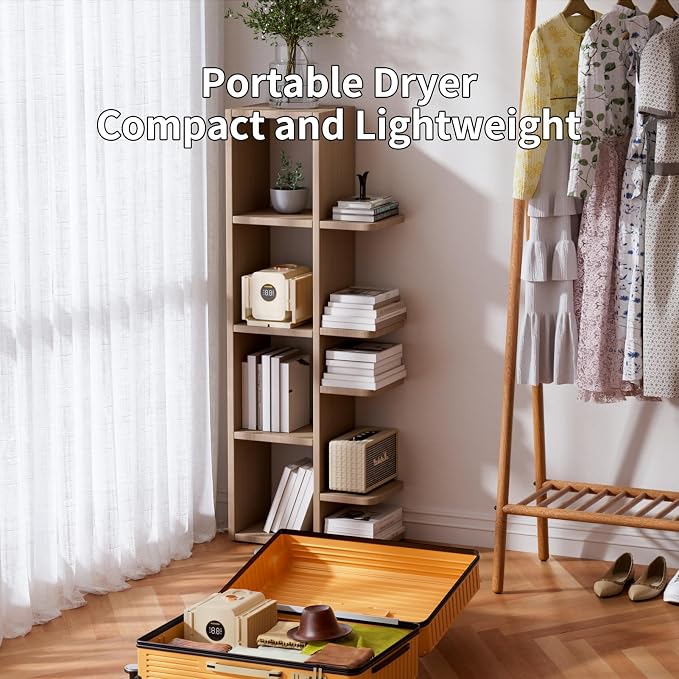 Y6 Plus Portable Clothes Dryer, 850W Travel Mini Dryer for Clothes, Foldable Portable Dryer Machine for Apartments RV Home, Small Compact Electric Dryers for Clothes Underwear Baby Socks