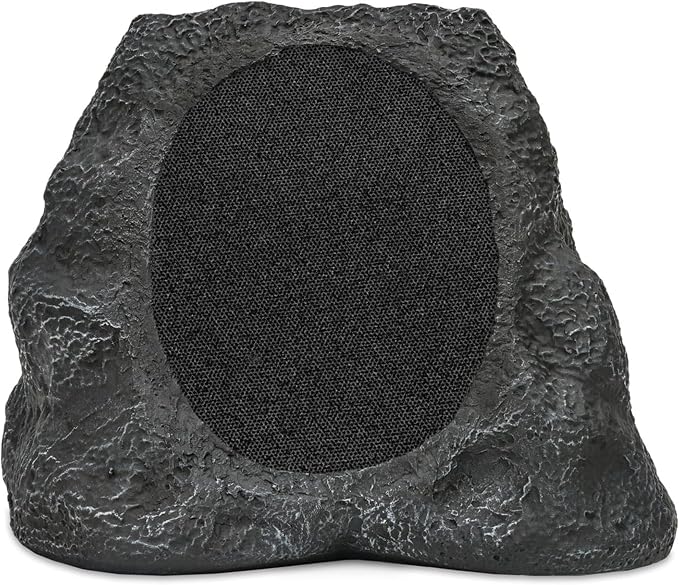 Victrola Rock Speaker Connect, Granite, Wireless Outdoor with Bluetooth 5.3, 22-Hour Battery Life, with Solar Charging, Link Up to 20 Rock Speakers, IP65 Water & Dust Resistant
