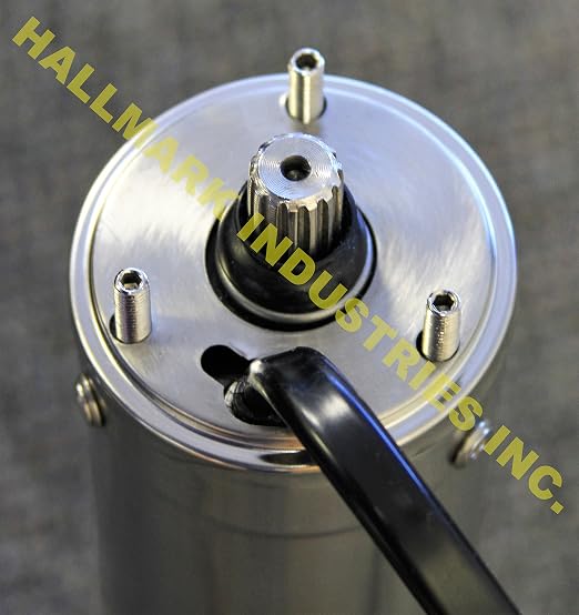 Hallmark Industries MA0459X-14 Deep Well Pump, 3" (3.3" Max), 3/4 HP, 115V/60Hz/1Ph, 14 Stage, 270' Head Max, 13 GPM Max, 1"Npt, S.Shell C.I Intake, 10' Cable, w/Check Valve, Stainless Steel