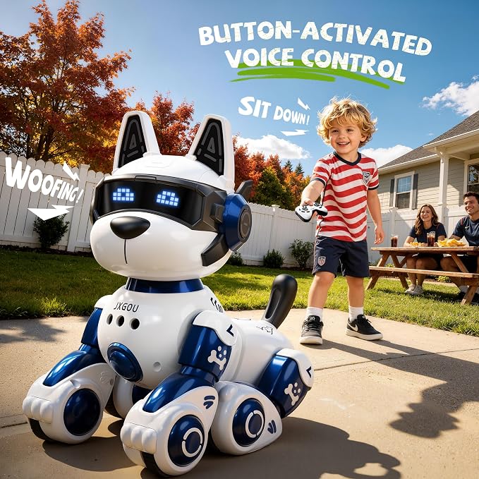 Smart Robot Dog, 2.4GHz Remote Control Robot Dog Toys for Kids 5-7 8-12, Voice & APP Control, Interactive Realistic Robot Puppy Toys for 5 6 7 8 9 10 11 12 Year Old Boys, Birthday Boy Girl Gift
