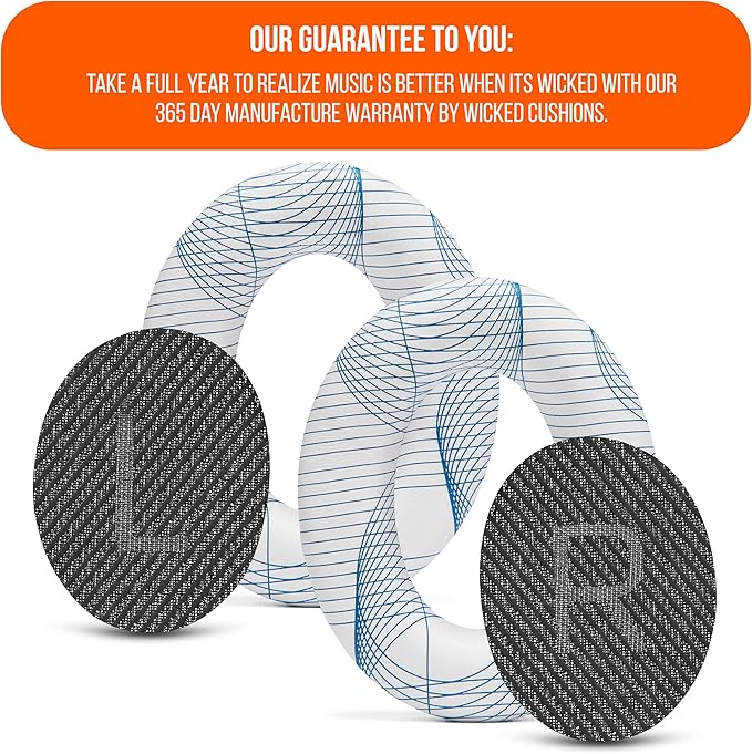 WC Wicked Cushions Upgraded Replacement Ear Pads for Bose QC35 & QC35ii (QuietComfort 35) Headphones & More - Softer Leather, Luxurious Memory Foam, Added Thickness, Extra Durability | Ivory Tide