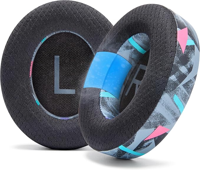 WC Freeze NC700 - Cooling Gel Ear Pads for Bose Noise Canceling 700 Headphones | Breathable Sports Fabric, Cooling Gel, Extra Thick & Cooler for Longer | 90's Black