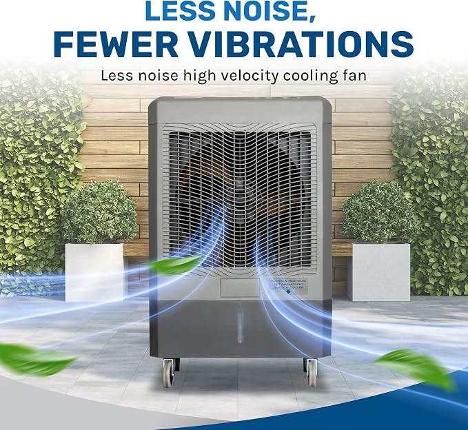 Hessaire 5300 CFM 3-Speed Portable Evaporative Cooler (Swamp Cooler) for 1600 square feet