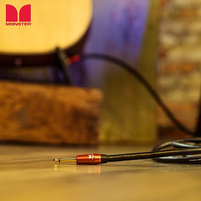 Monster Prolink Acoustic Instrument Cable. 12 ft Guitar Cable. Straight to Straight Cable w/Superior Delivery Speed. Rich & Clean Sound Cord Instrument Cable.
