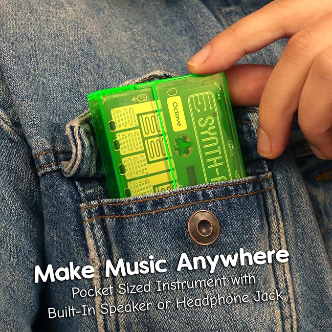 Synth-a-Sette: The Original Cassette Sized Analog Synthesizer. Play Melodies On The Go With This Pocket Synth Or Create Your Own Banana Keyboard Using Conductivity