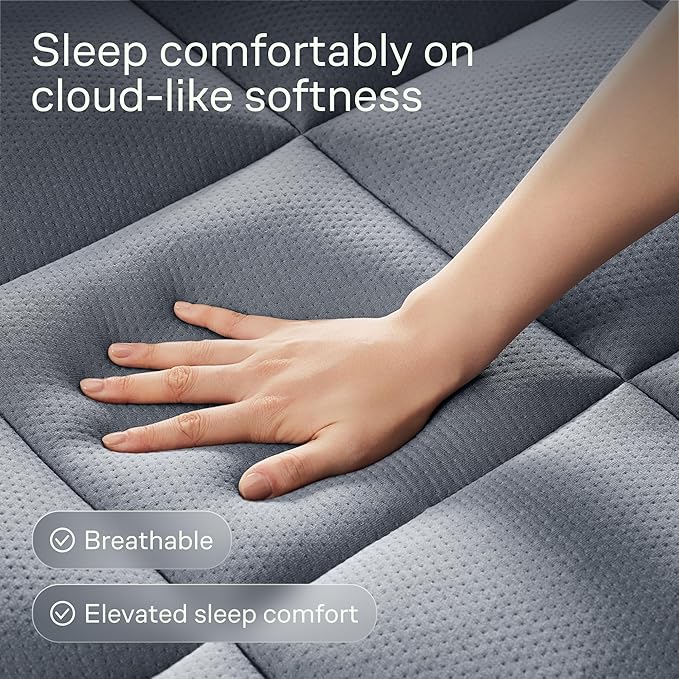 Niagara Sleep Solution Ultra Soft Full XL Size Mattress Topper - Viscose Made from Bamboo Pillow Top Mattress Pad for Back Pain Relief - Naturally Cooling for Hot Sleepers, Gray