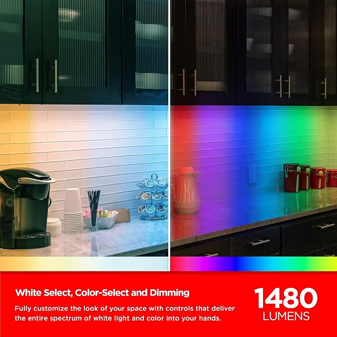 UltraPro Smart Wi-Fi 36 inch Plug-in Under Cabinet Lights, Color Changing, Compatible with Alexa, Works with Google Assistant, Under Cabinet Lighting, Under Counter Lights for Kitchen 57073