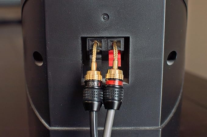 Deadbolt Flex Pin Banana Plugs for Spring Loaded Speaker Terminals, 6 Pairs Gold Plated Plugs