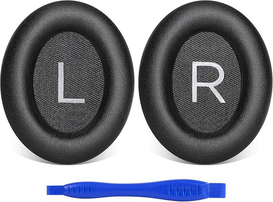 Link Dream Ear Pads for Bose QuietComfort 45 Headphone Replacement Soft Protein Leather Memory Foam Earpads Ear Cushions Cover Soft & Comfortable, Noise Isolation, Easy to Install (QC45 Black)