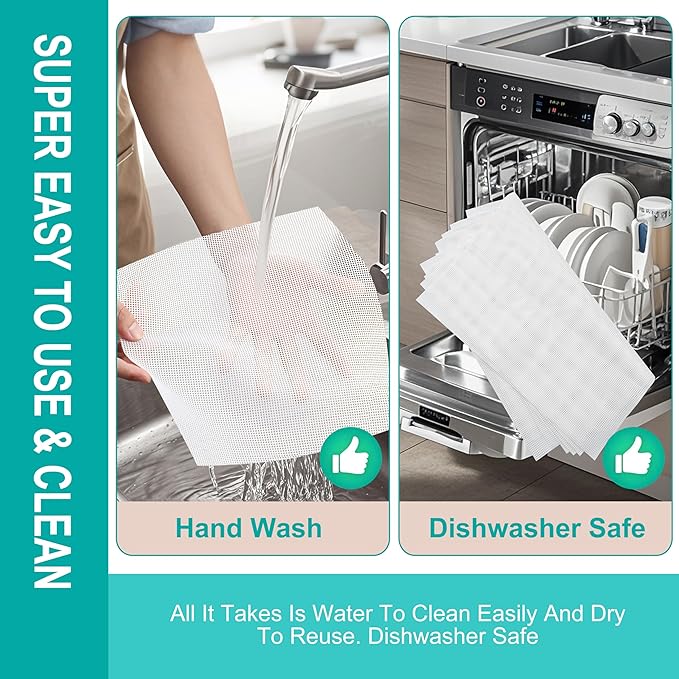 GUCUJI Pack of 5 Premium Non Stick Silicone Dehydrator Sheets for Fruit Dryer Mesh