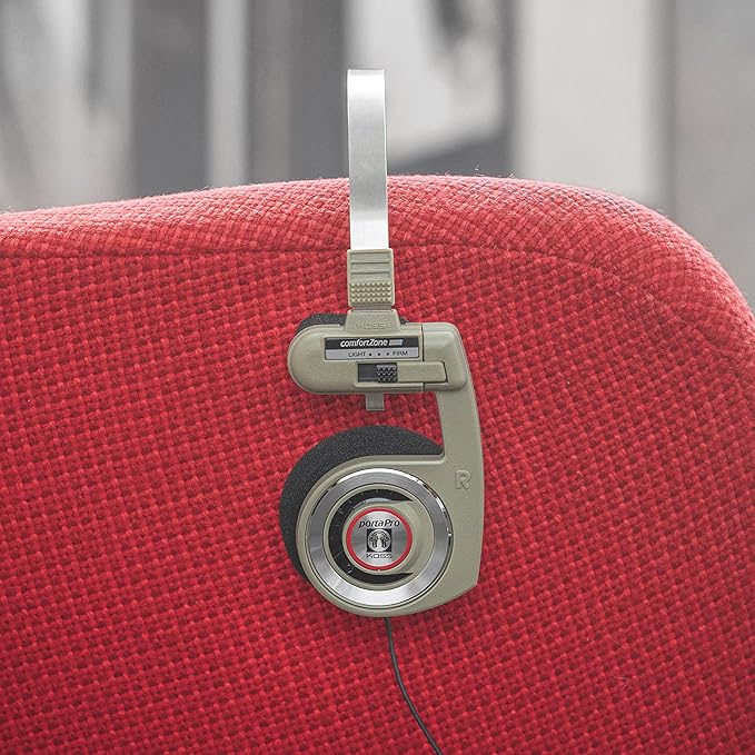 Koss Porta Pro Limited Edition On-Ear Headphones, in-Line Microphone, Volume Control and Touch Remote Control, Retro Style, Includes Hard Carry Case, Wired with 3.5mm Plug, Rhythm Beige