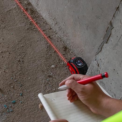 HAUTMEC 3-in-1 Laser Tape Measure, 197ft Digital Tape Measure & 16ft Measuring Tape with Fractions, Laser Measure with Level, Rechargeable Electronic Tape Measure for Construction Contractor