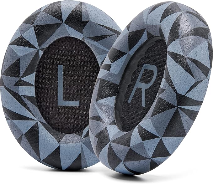 WC Wicked Cushions Upgraded Replacement Ear Pads for Bose 700 Noise Cancelling Headphones (NC700) - Softer PU Leather, Luxurious Memory Foam, Added Thickness, Extra Durable Ear Cushions | (Geo Grey)