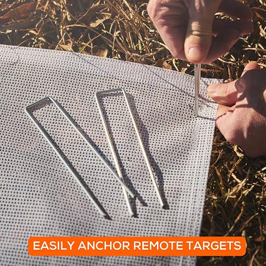 Sky High Bull's-Eye (24"x24") Degradable Drone Ground Control Point GCP with 30 Staples (Black/White Checkerboard) | Aerial Targets for Drone Mapping & Surveying | Compatible with DroneDeploy & Pix4D