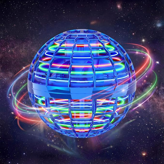 Cosmic Globe Flying Orb Ball, Safe & Durable Flying Ball for Kids, Hand Controlled Magic Hover Ball with 360° Flips, Fun Indoor Outdoor Toy for Boys Girls 6-12+（Blue）
