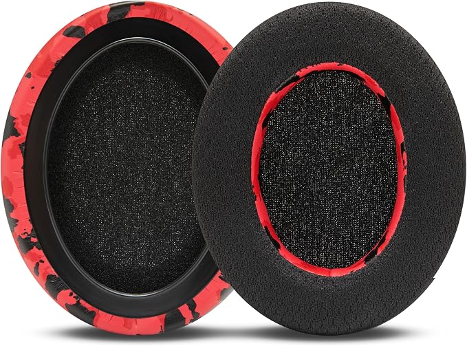 WC Freeze HD6XX - Cooling Gel Earpads for Sennheiser HD6XX, HD58X, HD600, HD650, HD660S, HD660S2, HD580, HD565 & More, Made by Wicked Cushions | Extra Comfortable and Cool | Red Camo