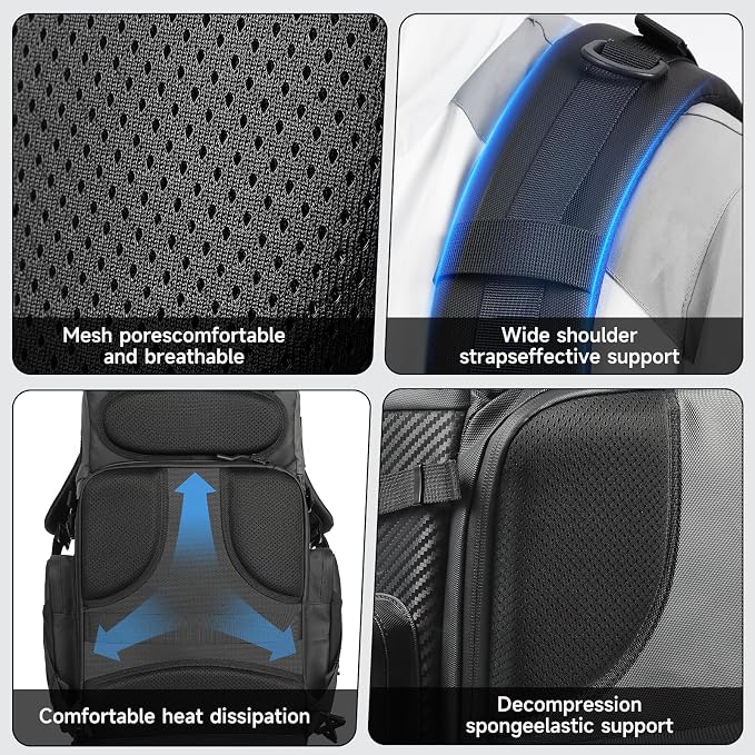 STARTRC Outdoor Backpack 40L for DJI Mavic 4 Pro/Air 3S/Avata 360/Mini 5 pro Drone and Accessories, can Accommodate 2-3 Drones or Cameras，One-piece DlY Partition Design
