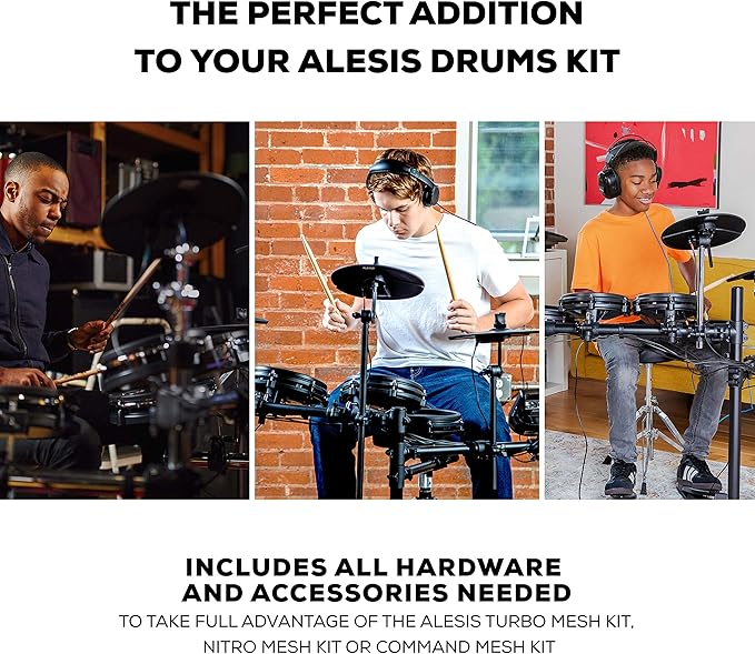 Alesis Drum Essentials Bundle - Complete Electric Drum Set Accessory Pack including a Drum Throne and On-Ear Headphones