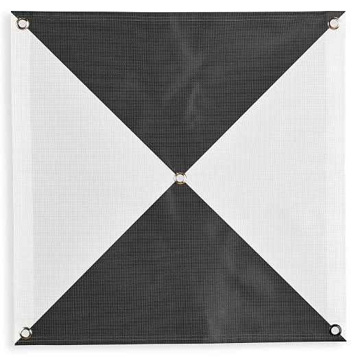 Sky High Bull's-Eye (24”x24”) Drone Ground Control Point (GCP) - UAV Aerial Target for Mapping & Surveying (6 Pack) | Iron Cross Center Eyelet (Black/White Markers) | Pix4D & DroneDeploy Compatible