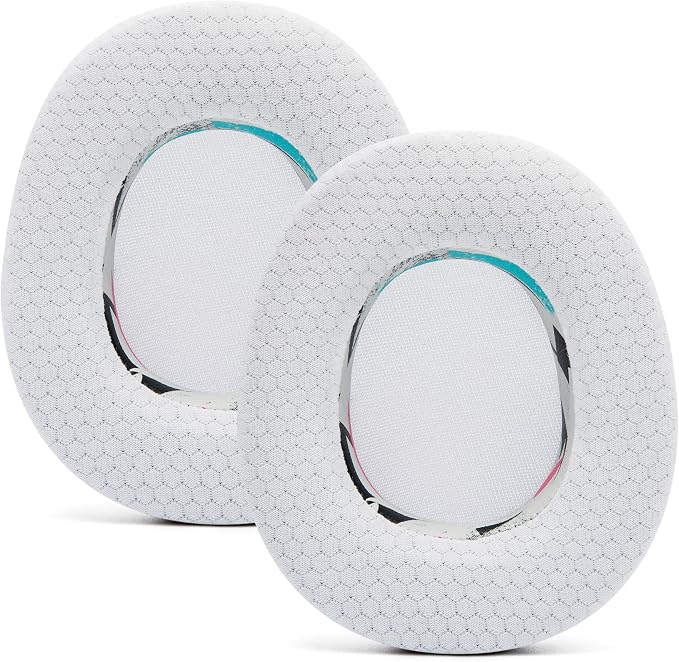 WC Freeze Nova Pro Wireless - Cooling Gel Earpads for Arctis Nova Pro Wireless, Nova Elite & Nova Pro Omni (Doesn’t Fit Other Models), by Wicked Cushions, Extra Thick & Comfortable | 90's White