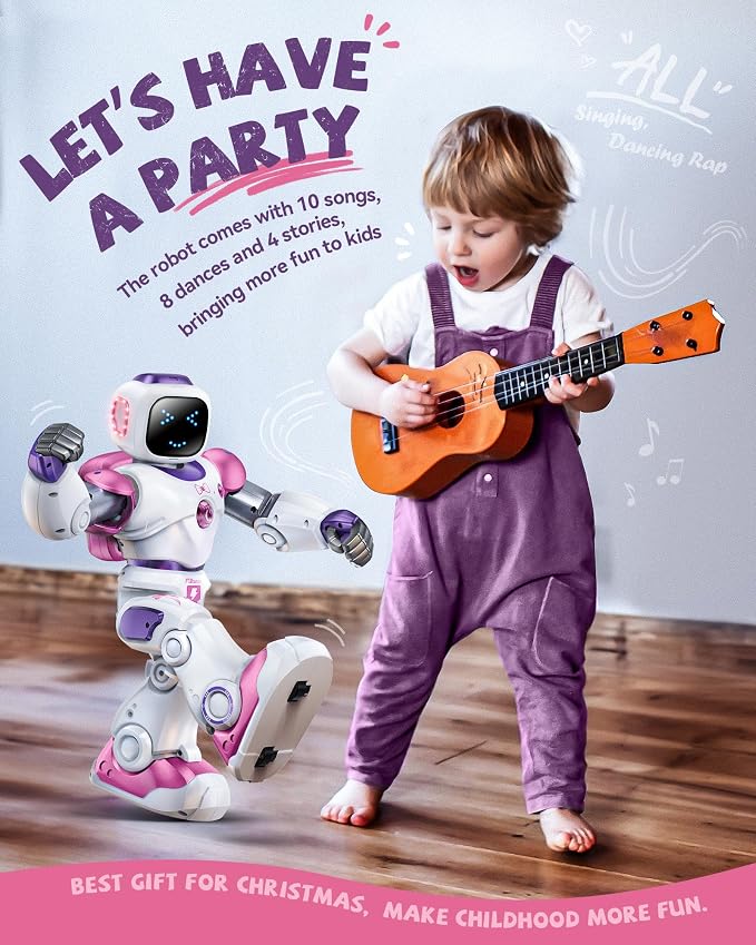 Ruko 18011 Yellow Smart Robot Dog and 1088 Pink Smart Robot Toys for Kids