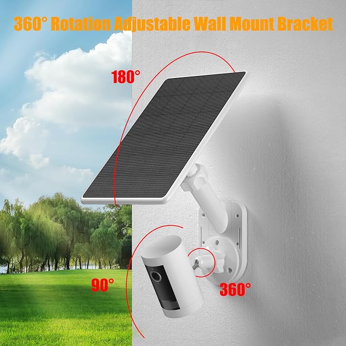 3 Pack Wall Mount for Cameras and Solar Panels, 2-in-1 Mount for Ring, Blink, Eufy, Arlo, Wyze, etc Solar Panel and Cam, with Ring Stick Up Cam/Spotlight Cam/Plus/Pro(Battery), Adjustable Angle