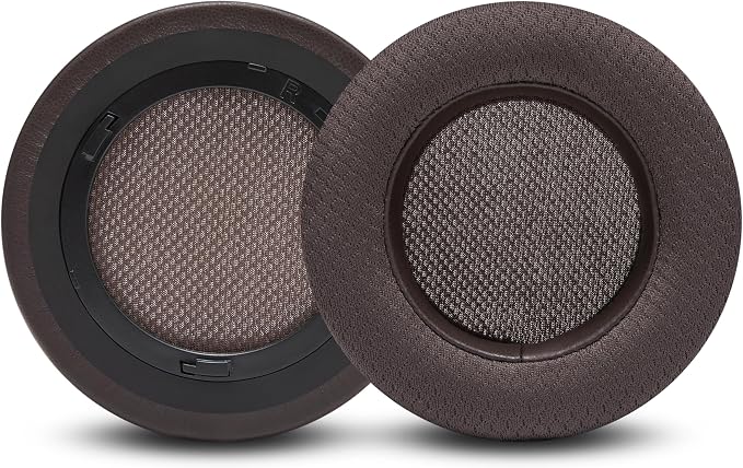 WC Freeze Virtuoso - Hybrid Fabric Cooling Gel Replacement Earpads for Corsair Virtuoso Gaming Headset, Made by Wicked Cushions, Improved Durability, Thickness and Sound Isolation | Brown