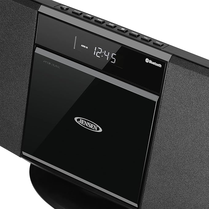 JENSEN JBS-300 Bluetooth Wall-Mountable Music System with CD Player and AM/FM Radio, JBS-230