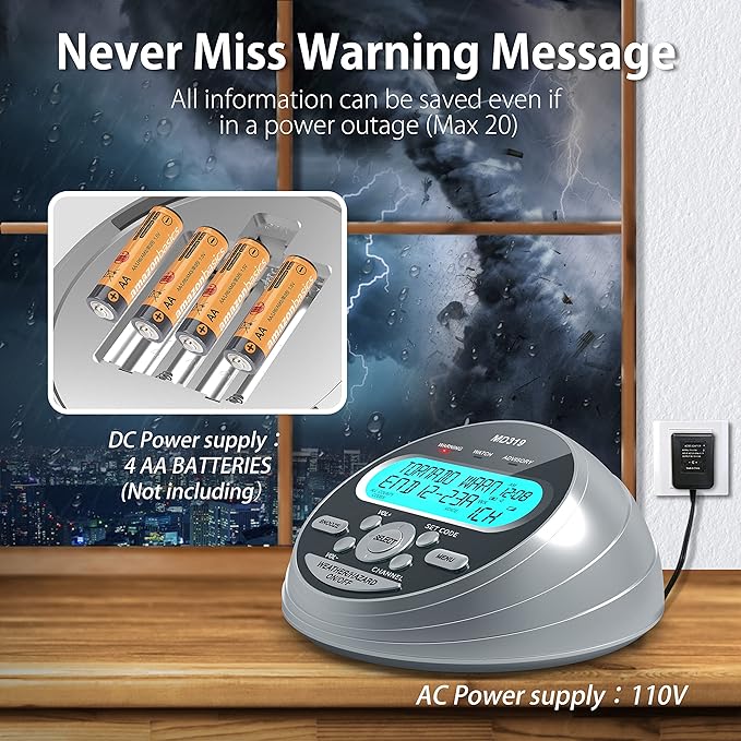 Emgykit NOAA Weather Alert Radio with S.A.M.E. + Portable Shortwave Radio | 80+ Alerts, 23 Country Codes, 4000mAh Battery, Bluetooth, Flashlight & SOS | Home Disaster Prep & Outdoor Survival Kit