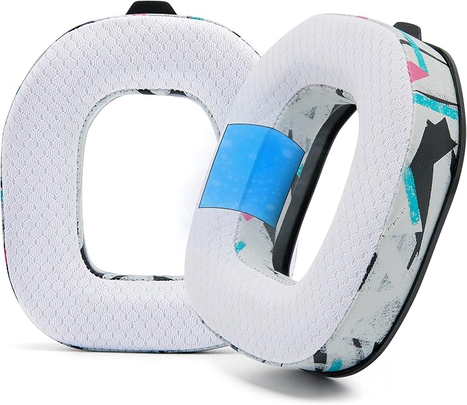 WC Freeze A50 - Cooling Gel Replacement Earpads for Astro A50 Gen 4, Gen 5 and A50X Only, Made by Wicked Cushions, Improved Durability, Thickness and Sound Isolation | 90's White