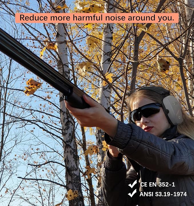 PROHEAR Ear Protection Safety Earmuffs for Shooting Noise Reduction Slim Hearing Protector