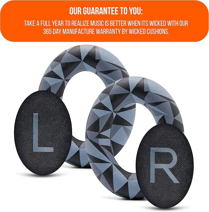 WC Wicked Cushions Upgraded Replacement Ear Pads for Bose 700 Noise Cancelling Headphones (NC700) - Softer PU Leather, Luxurious Memory Foam, Added Thickness, Extra Durable Ear Cushions | (Geo Grey)