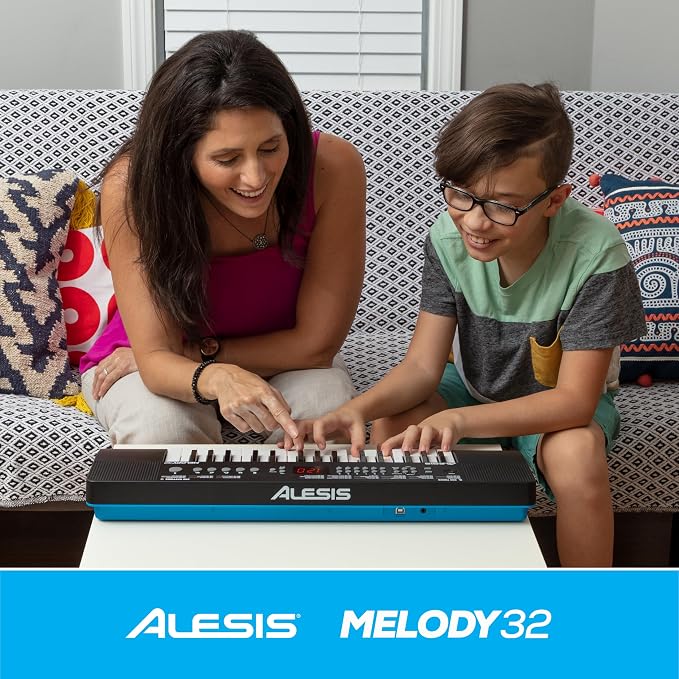Alesis Melody 32 - Electric Keyboard Digital Piano with 32 Keys, Speakers, 300 Sounds, 300 Rhythms, 40 Songs, USB-MIDI Connectivity and Piano Lessons