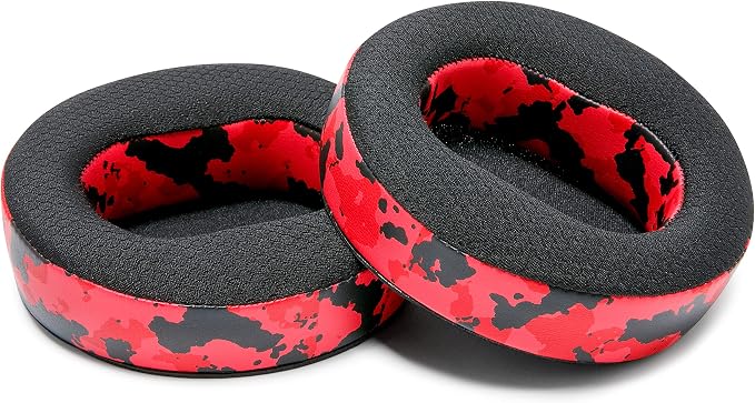 WC Freeze Maxwell - Cooling Gel Replacement Earpads for Audeze Maxwell Headphones by Wicked Cushions - Elevate Comfort, Durability, Thickness & Sound Isolation for Epic Gaming Sessions | Red Camo