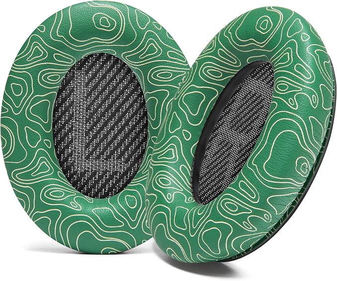 WC Wicked Cushions Upgraded Replacement Ear Pads for Bose QC35 & QC35ii (QuietComfort 35) Headphones & More - Softer Leather, Luxurious Memory Foam, Added Thickness, Extra Durability | Emerald Tide