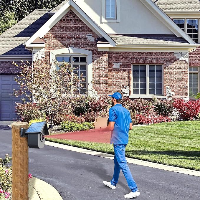 Driveway Sensor- Extra Solar Wireless Outdoor Weatherproof Motion Sensor/Detector for HTZSAFE Alarms-1/2 Mile Wireless Transmission Range