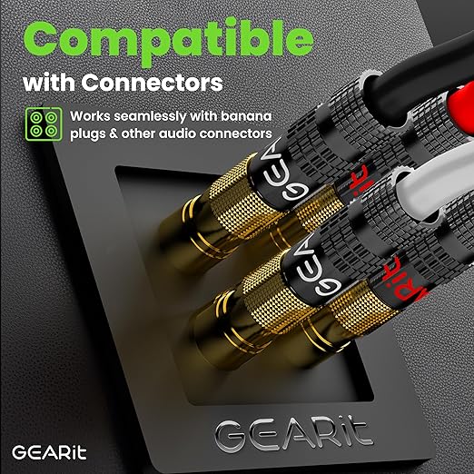 GEARit Outdoor Speaker Wire CL3 Rated, 14 Gauge Speaker Wire, Speaker Cable 100 ft for Outdoor Speakers, Patio, Garden, Backyard Audio, Direct Burial in Ground/in Wall, OFC (Brown, 4-Conductors)