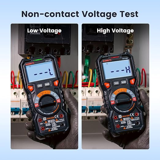 KAIWEETS HT118E Digital Multimeter TRMS 20000 Counts with Higher Resolution Auto-Ranging Voltmeter Accurately Measures Voltage Current Resistance Diodes Continuity Duty-Cycle Capacitance Temperature