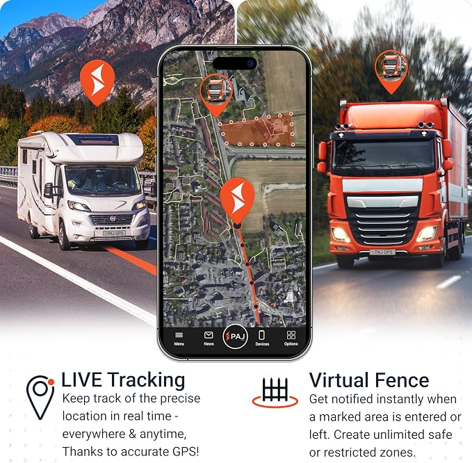 PAJ GPS Solar Tracker with 3 Month Subscription Included, 4G Real-Time GPS Tracker for Vehicles, Anti-Theft Tracking Device with Solar Panel, Waterproof, Long Battery Life