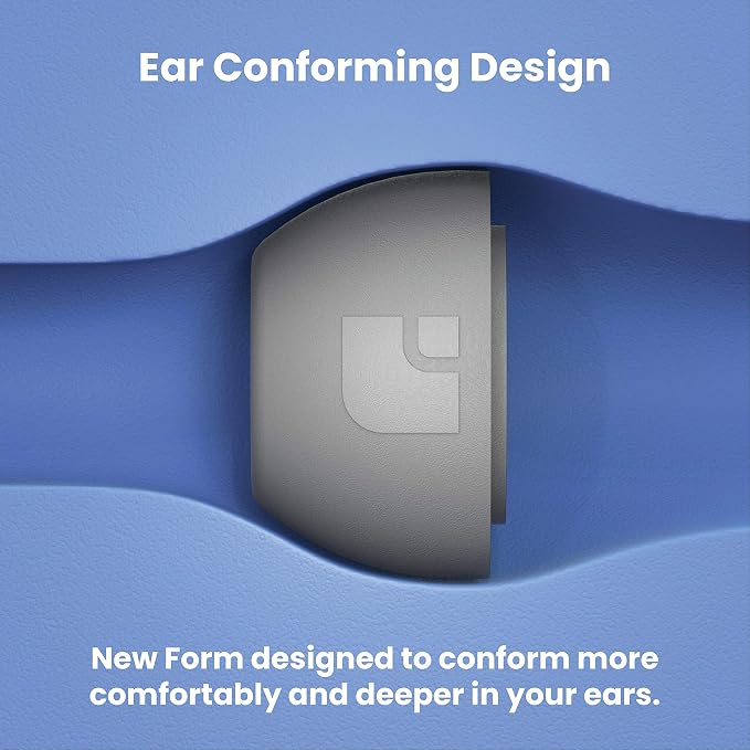 Foam Masters Ultra-Premium Memory Foam Ear Tips for AirPods Pro 1st & 2nd Gen | 3 Pairs | New Ver. | Secure Fit | Super Comfort | Better Noise Cancel | Replacement Buds (Small, Gray)