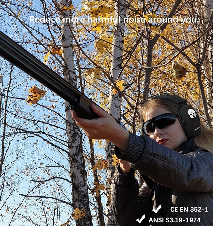 PROHEAR Ear Protection Safety Earmuffs for Shooting Noise Reduction Slim Hearing Protector