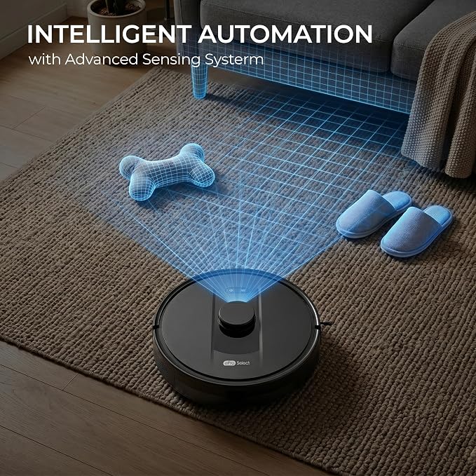 Robot Vacuum and Mop Combo, 4000Pa Robotic Vacuum with Smart Obstacle Avoidance, 150 Min Runtime, APP/Alexa, Multi-Floor Mapping, Self-Charging for Pet Hair