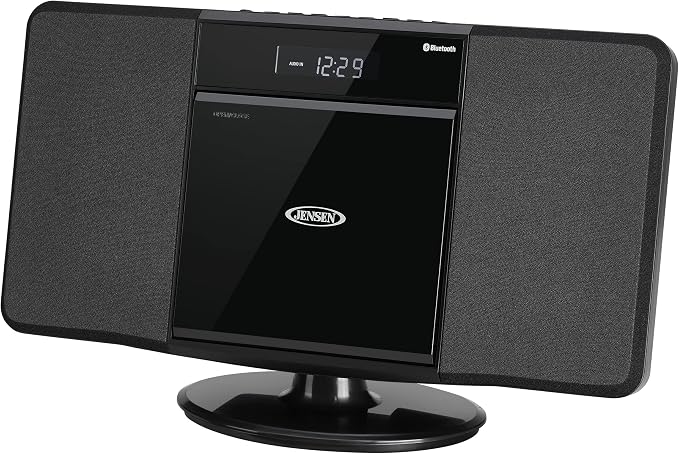 JENSEN JBS-300 Bluetooth Wall-Mountable Music System with CD Player and AM/FM Radio, JBS-230
