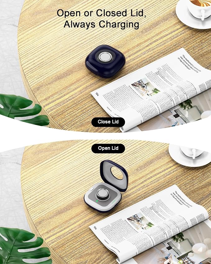 Portable Charging Case Compatible with Oura Ring 4 Charger, Fits All-Sized Ring Gen 4, Up to 10 Ring Charges,Blue (Official Charger NOT Included)